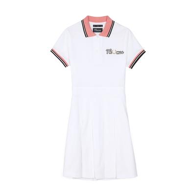 THAMES PIQUE TENNIS DRESS SNOW WHITE
