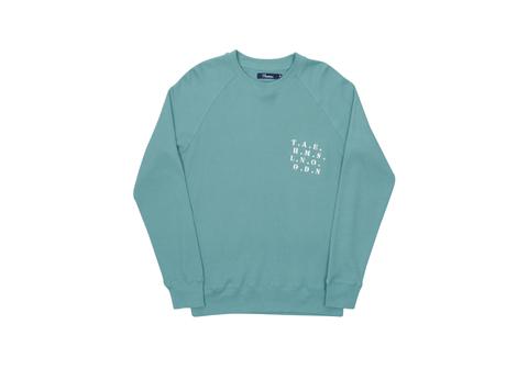 H.M.S. LONDON LIGHTWEIGHT WAFFLE CREW Teal