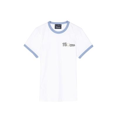 THAMES EMBROIDERED T-SHIRT SNOW WHITE